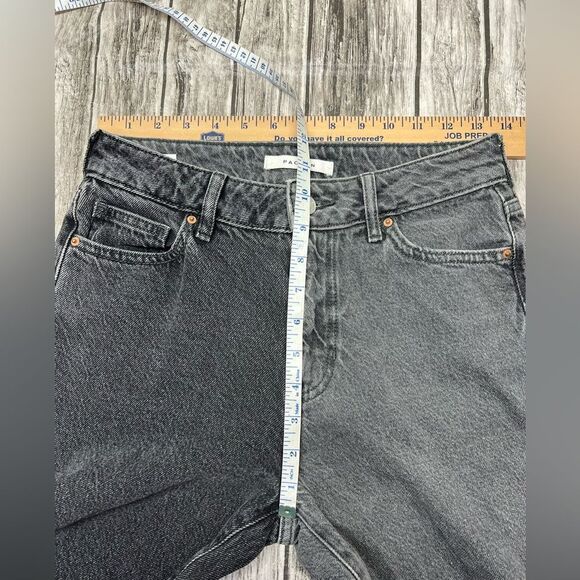 Pacsun Color Block Black Gray High Rise Raw Hem Mom Jeans W25 - Picture 6 of 7